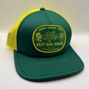 Cheech & Chong Trucker Hat SnapBack Yellow Green